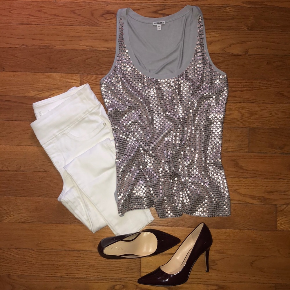 Express Gold/Silver Sequin Tank